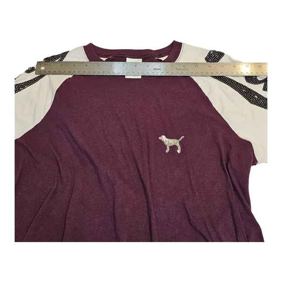 Pink by Victoria's Secret Plum Long Sleeve Top Medium - Picture 5 of 7